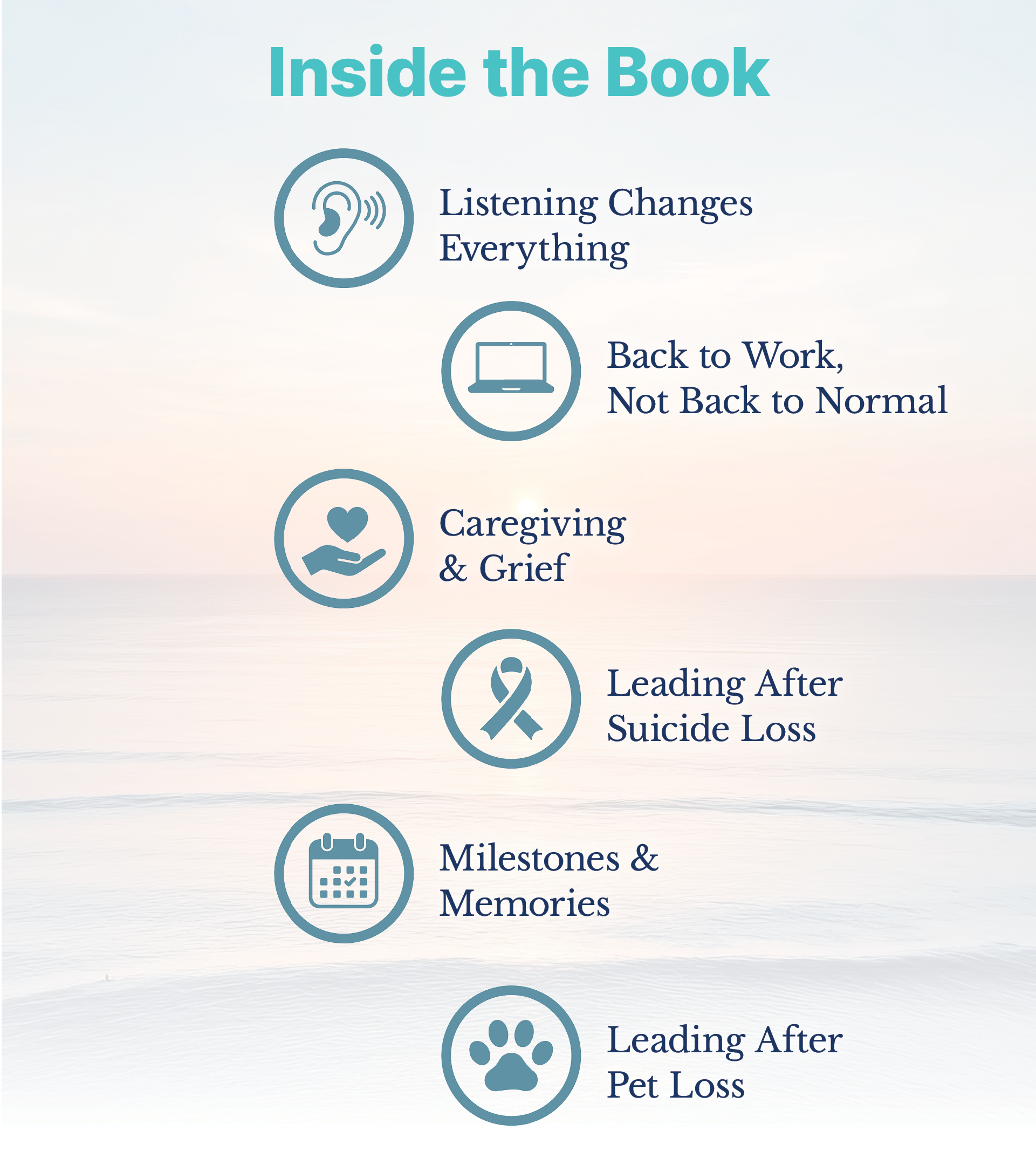 listen, workplace, caregiving, grief, suicide loss, milestones, memories, pet loss